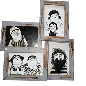 Flying Tiger‎ Collage Picture Frame Gray Rustic Distressed 4-Opening farmhouse